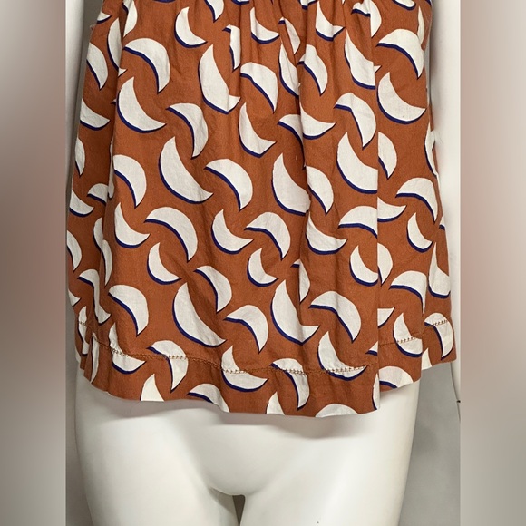Lilla P Small Brown and White Patterned Women's Tank Top - Picture 4 of 9